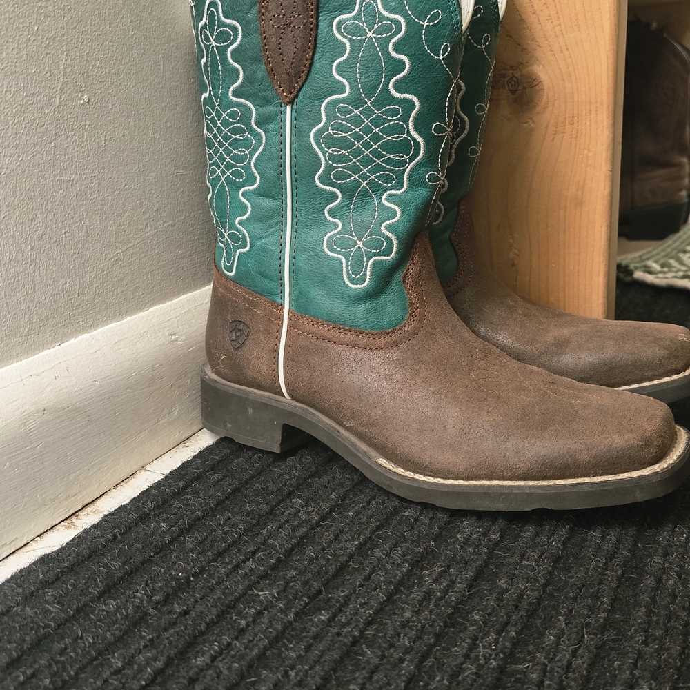 Ariat Women's Teal and Brown Western Boots